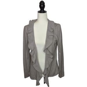 Talbot's Gray Open Wool Cardigan Sweater Size XL